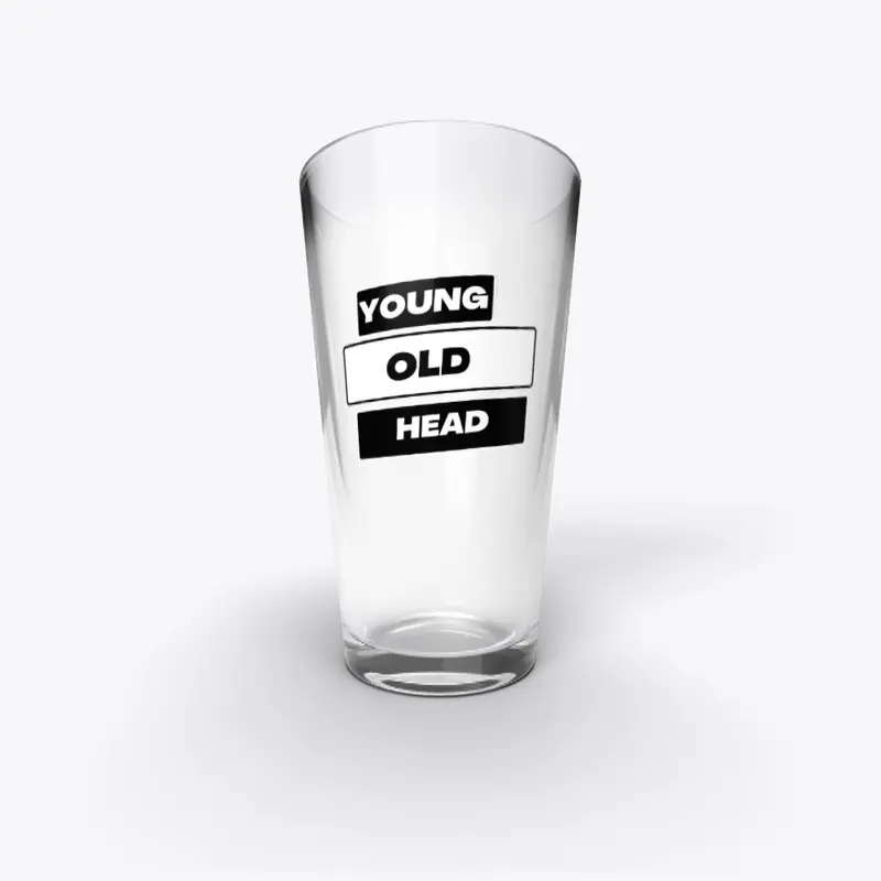 Young Old Head Glass